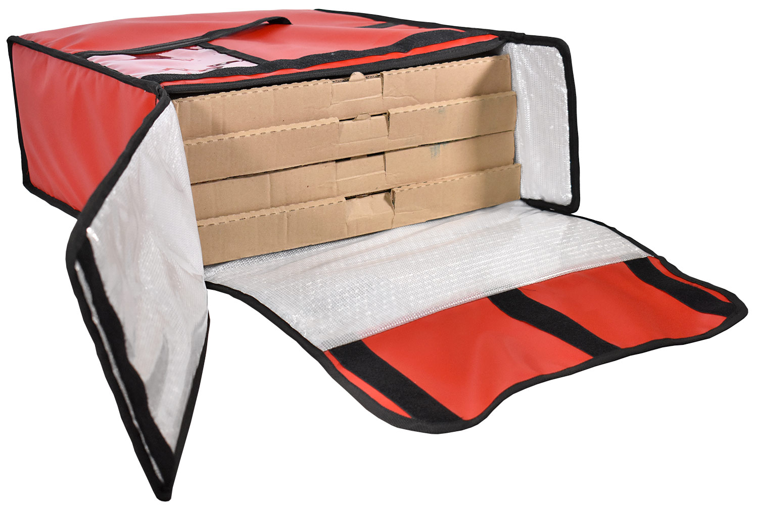 Bolsa térmica 4 Cajas para Pizza Reparto de Alimentos a Domicilio 46x46x20 Cm