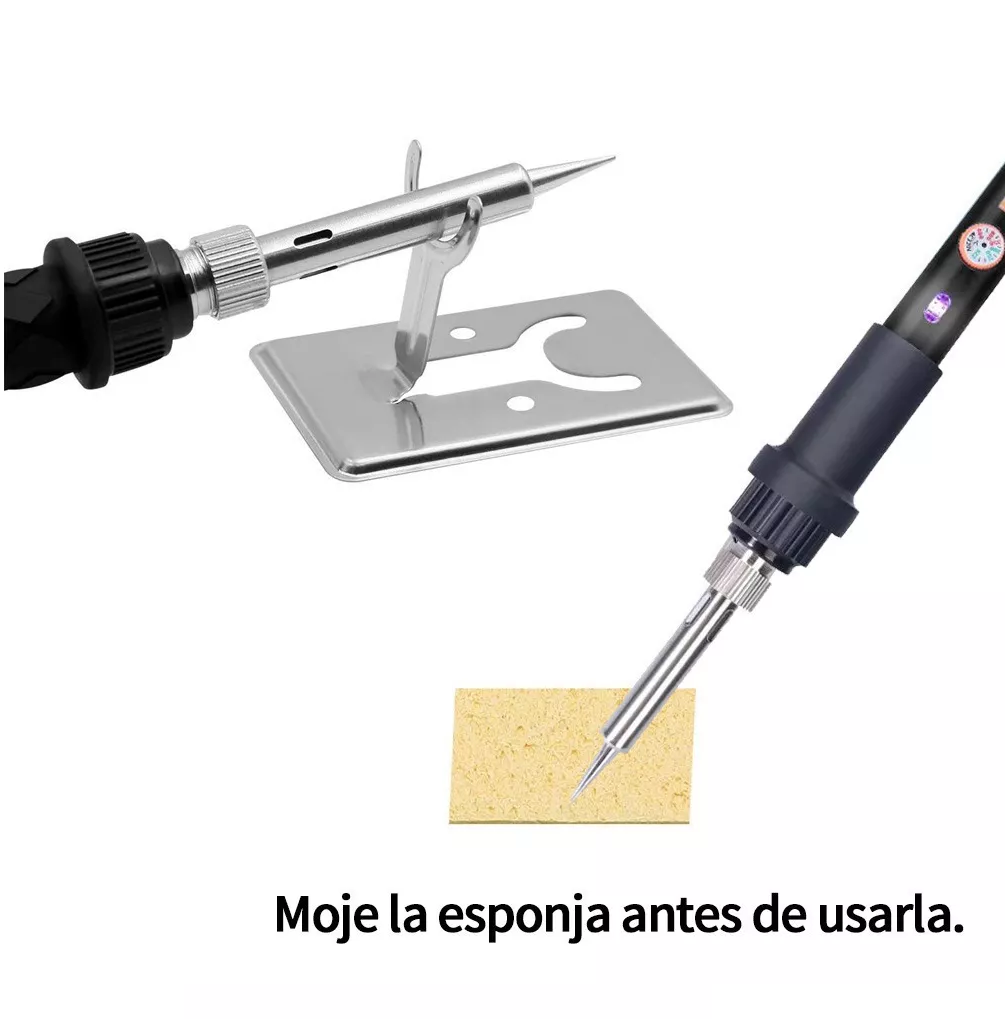 Kit Del Soldador, Temperatura Ajustable, Alambre Para Soldar Negro