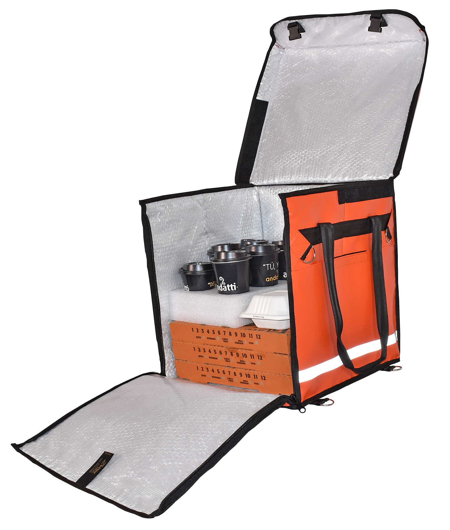 Mochila para Reparto de Alimentos Delivery Térmica Impermeable 41x41x45 Cm