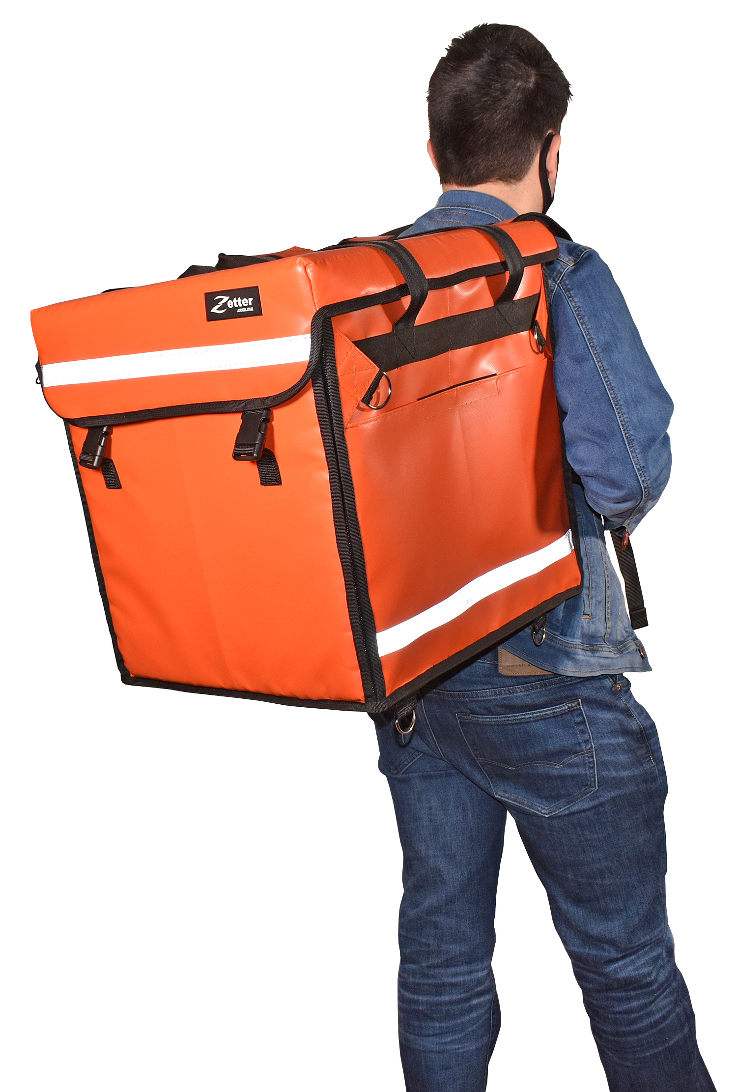 Mochila para Reparto de Alimentos Delivery Térmica Impermeable 41x41x45 Cm