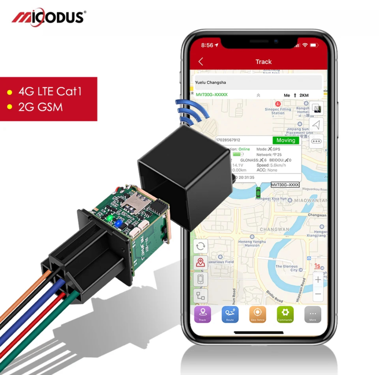 Localizador GPS MiCODUS 4G tipo relay + cuenta administrativa