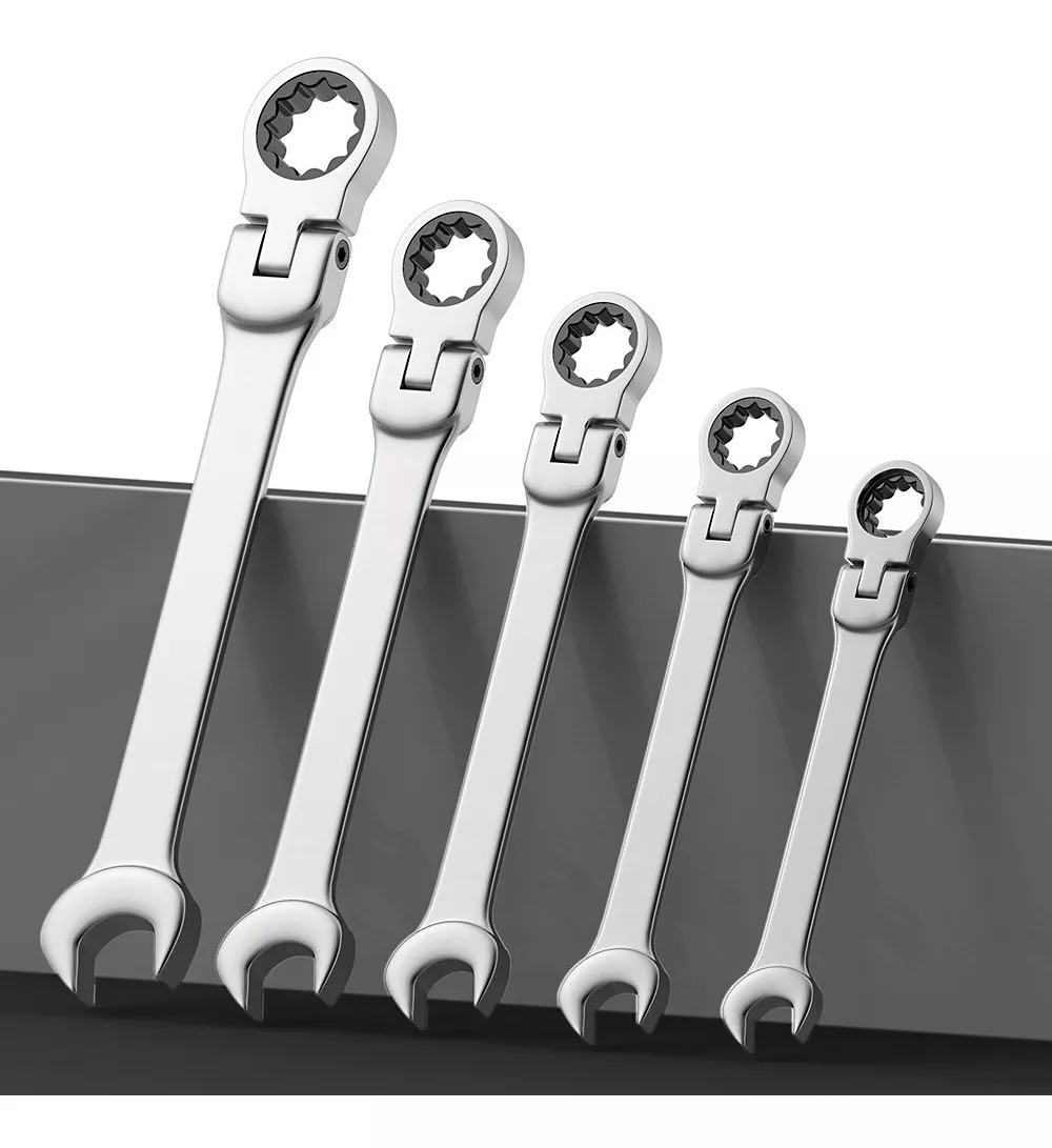 Kit De Herramientas Mecánicas De Matraca, 15 Piezas Gris