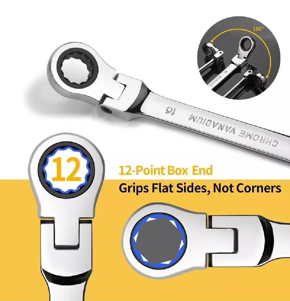 Kit De Herramientas Mecánicas De Matraca, 15 Piezas Gris