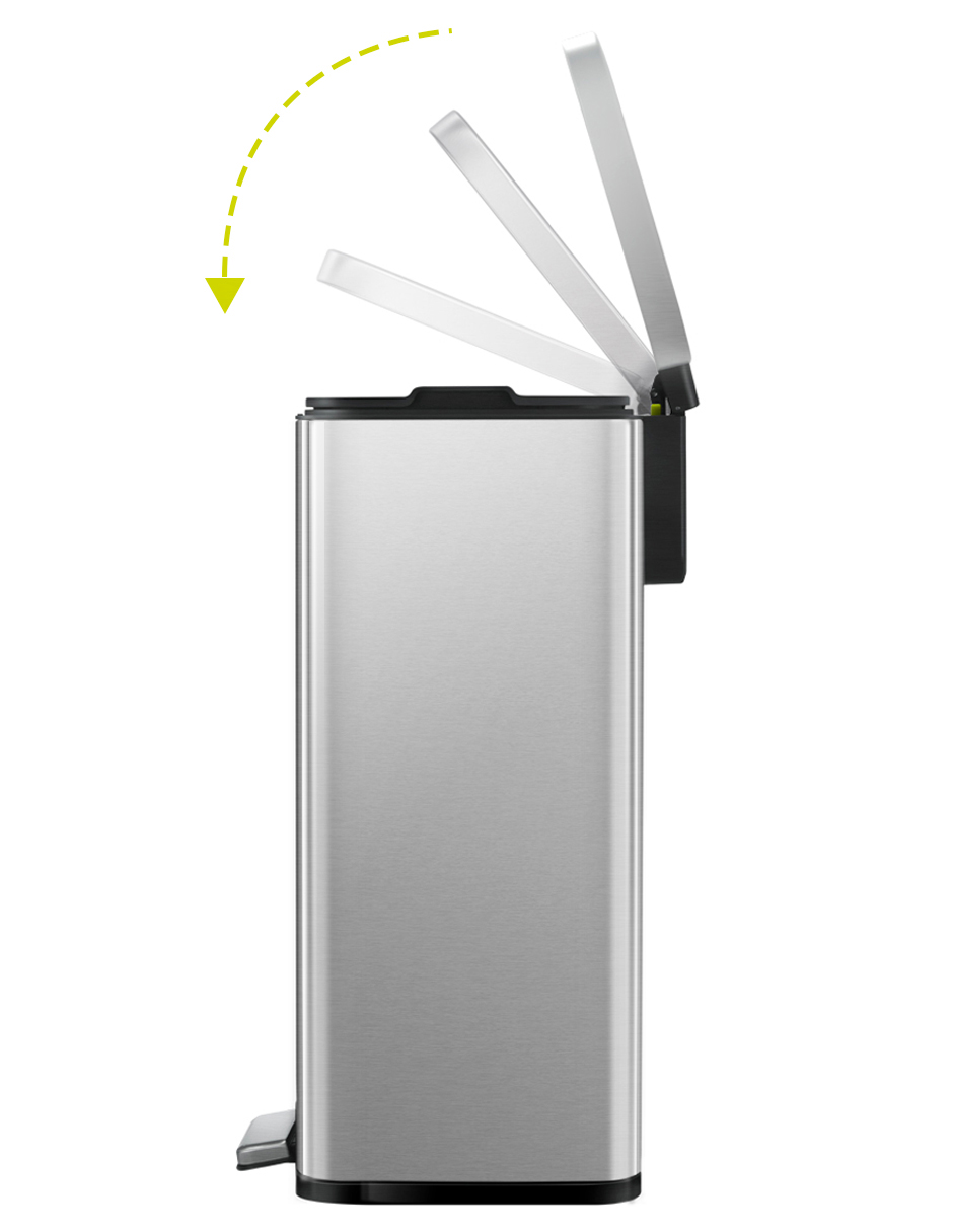 Set de 2 Botes de basura acero inoxidable para cocina baño oficina 50L y 6L Madison