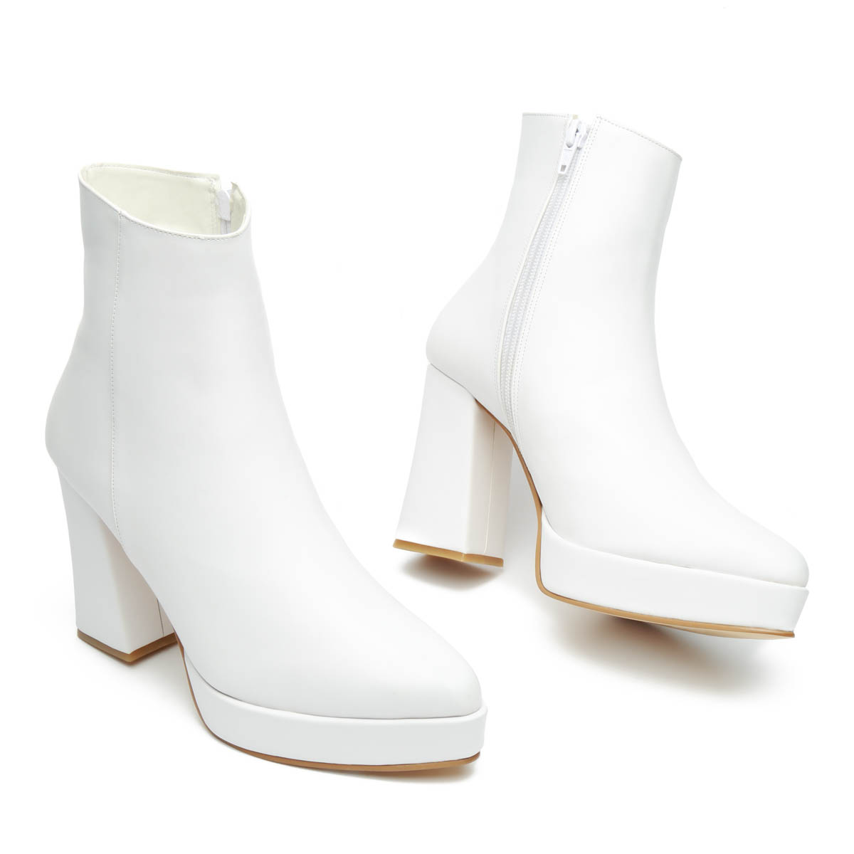 Botas De Vestir Fareli Carlotta Para Mujer Tacón Alto Blanco, Negro y Oro