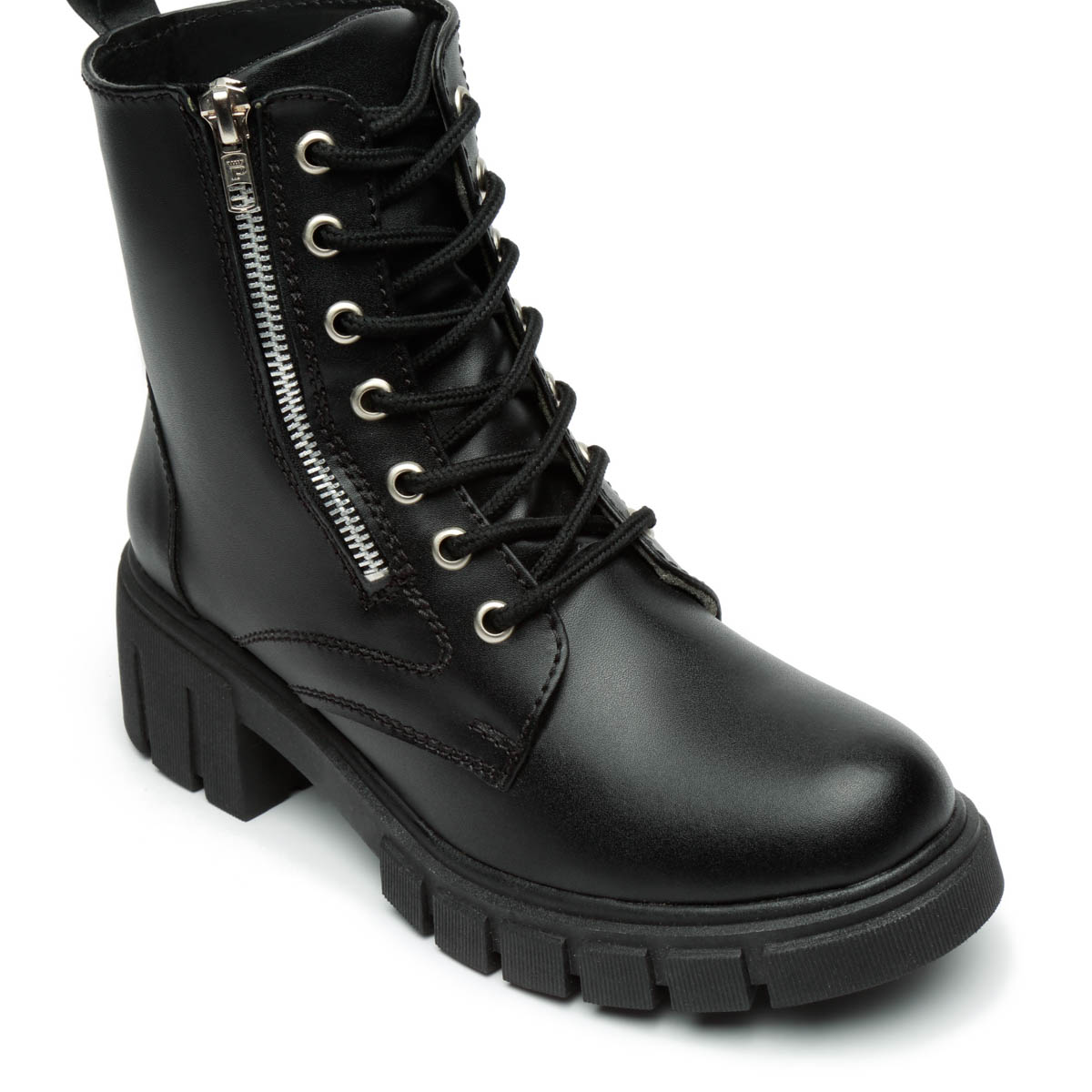 Botas Combat Fareli Dakota Para Mujer de Agujetas Color Negro