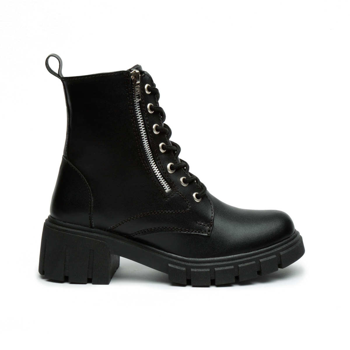 Botas Combat Fareli Dakota Para Mujer de Agujetas Color Negro