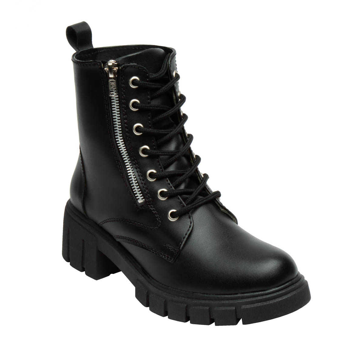 Botas Combat Fareli Dakota Para Mujer de Agujetas Color Negro