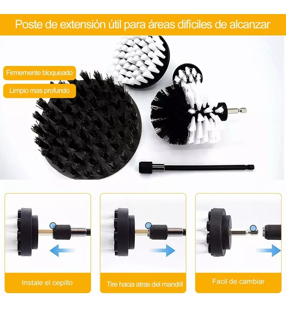 Juego De Cepillos Esponjas Borlas De Pulir Auto 38pcs