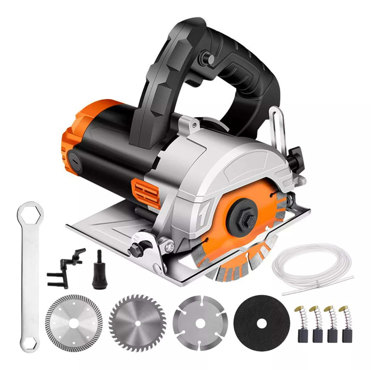 Kit De Sierra Circular Para Cortar Metales Y Mármol 1600w Naranja/Plata