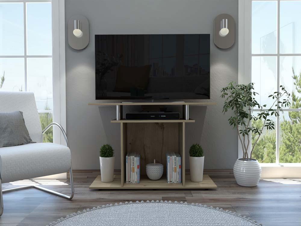 Mesa Lisboa Para TV de Hasta 40", Color café oscuro