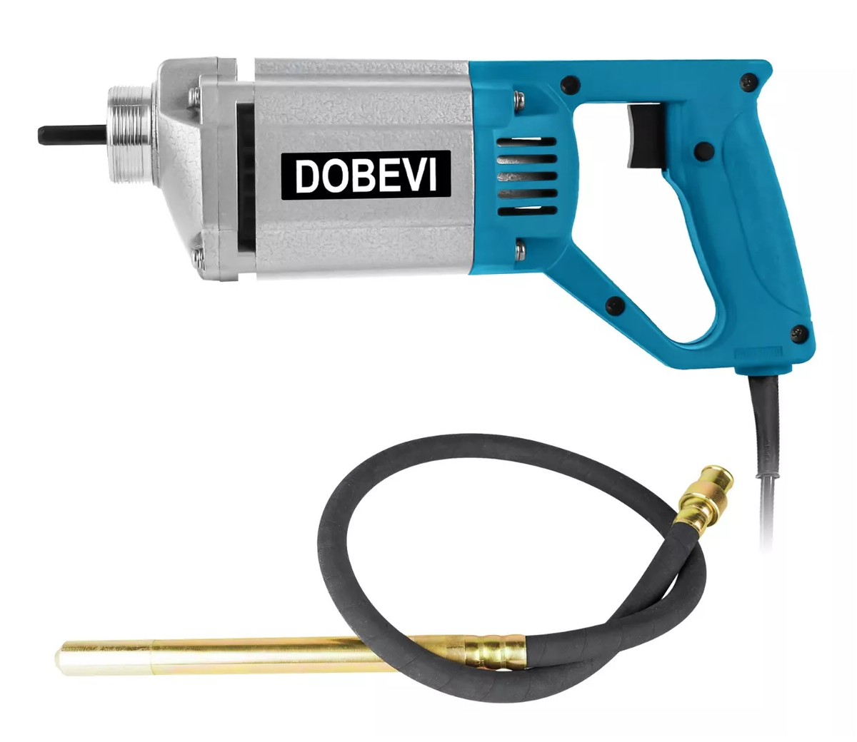 Vibrador Concreto 1400w  Electrico Portátil Con 2m Chicote  Gris/Azul