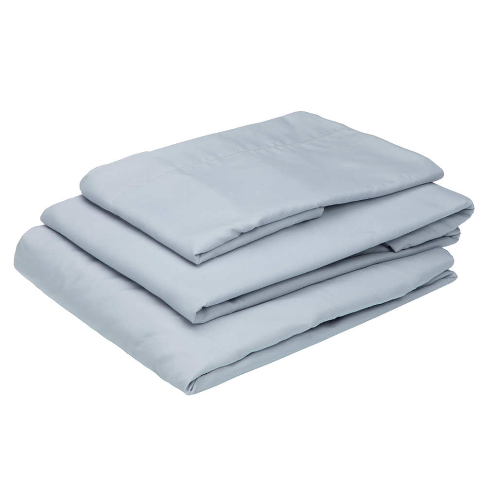 Juego de Sábanas Individual Dicasa Softy Azul Platino.