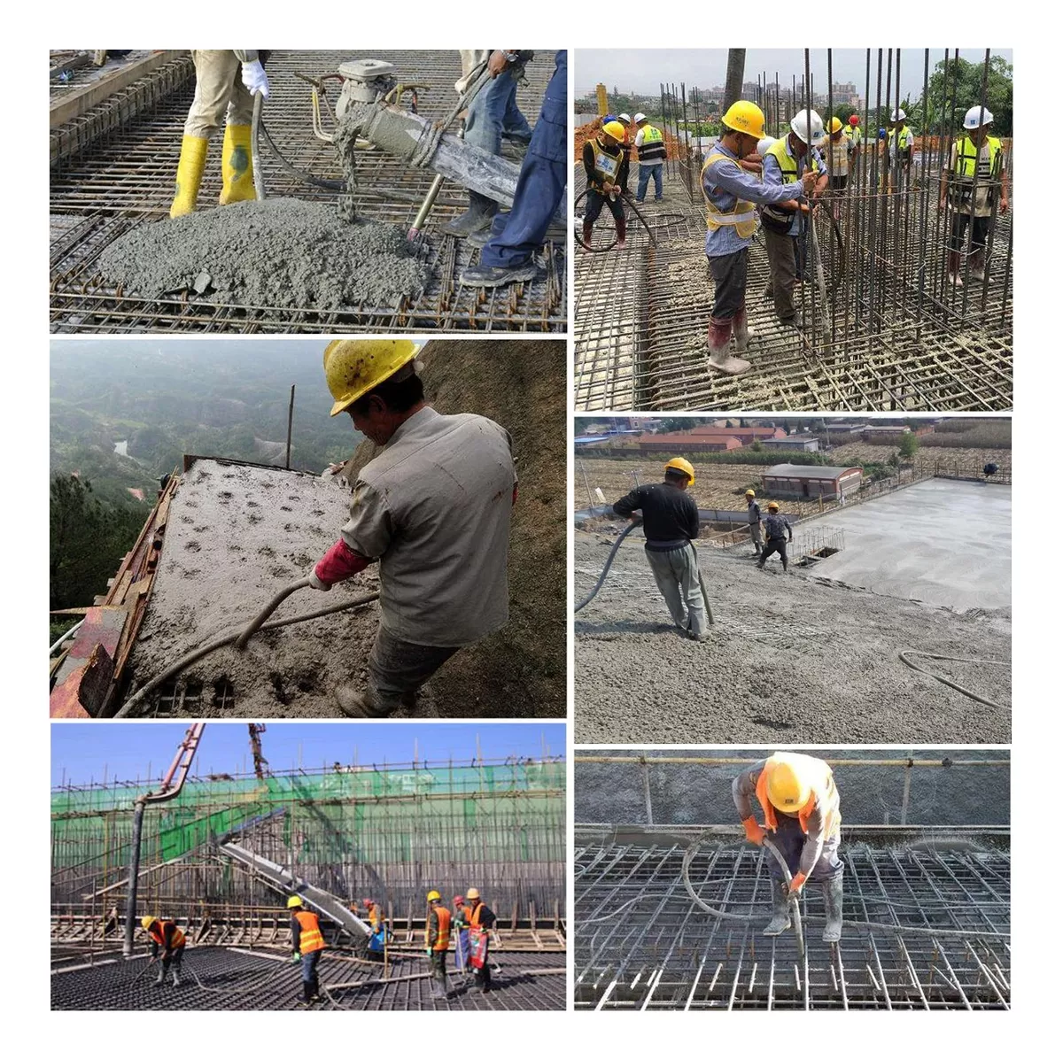 Vibrador Eléctrico Hormigón Concreto 800w, 13,000 Vpm, 1.5mt Azul/Gris