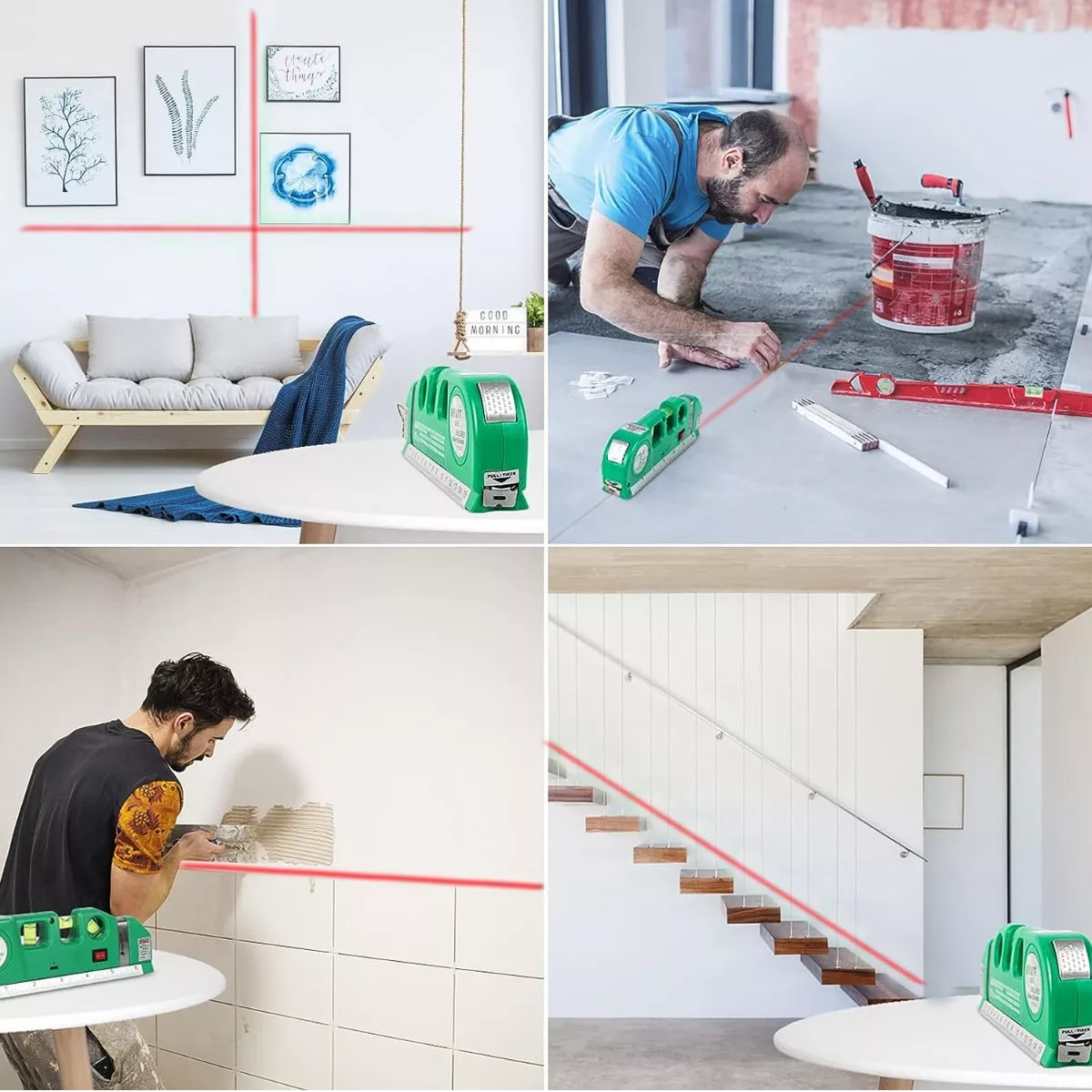 Nivel Láser Línea Profesional Fixit Level Pro 3 2.5m verde