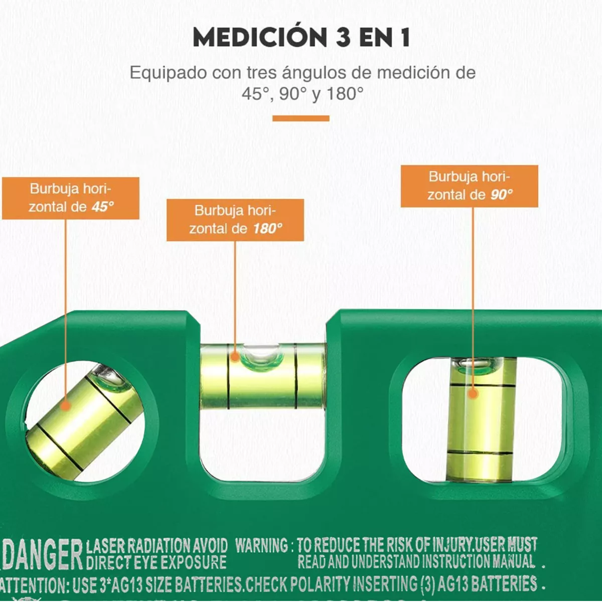 Nivel Láser Línea Profesional Fixit Level Pro 3 2.5m verde