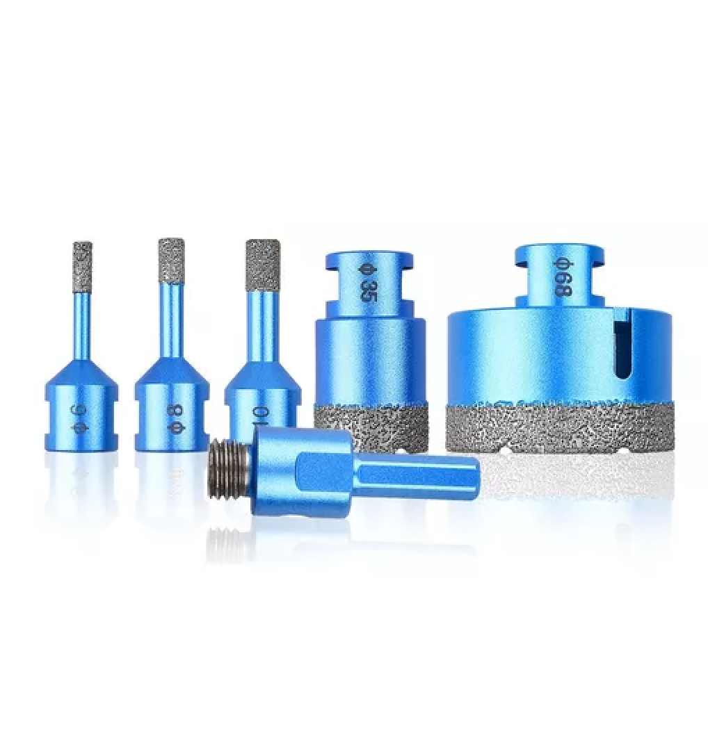 Broca Copa Esmeril M14 Para Mármol azul/plata 6 Pzs