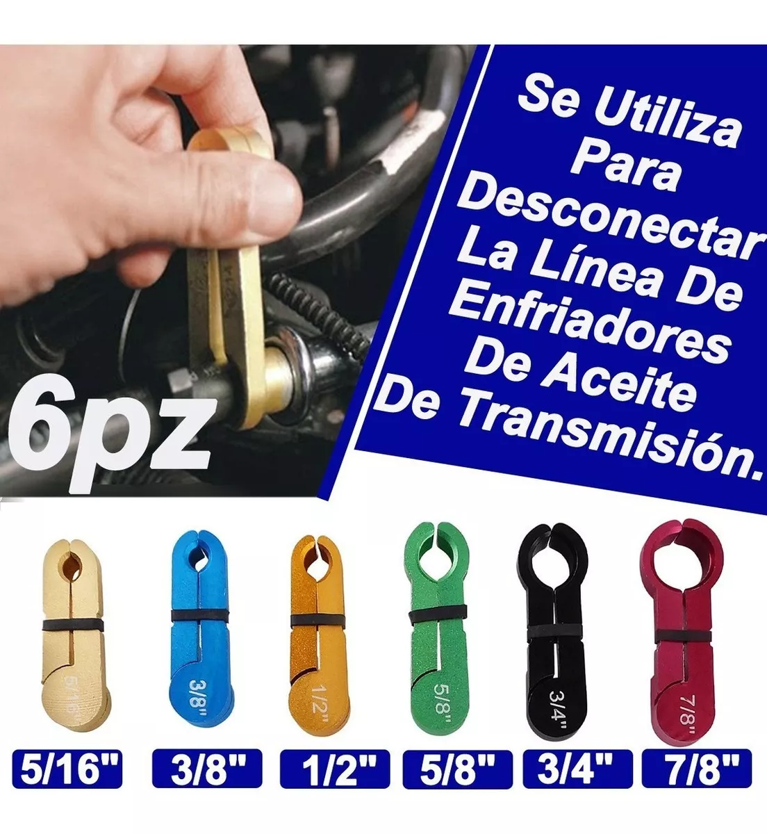 Desconector Rápida Para Línea Combustible Y Transmisión A/c estuch rojo herramientas colores