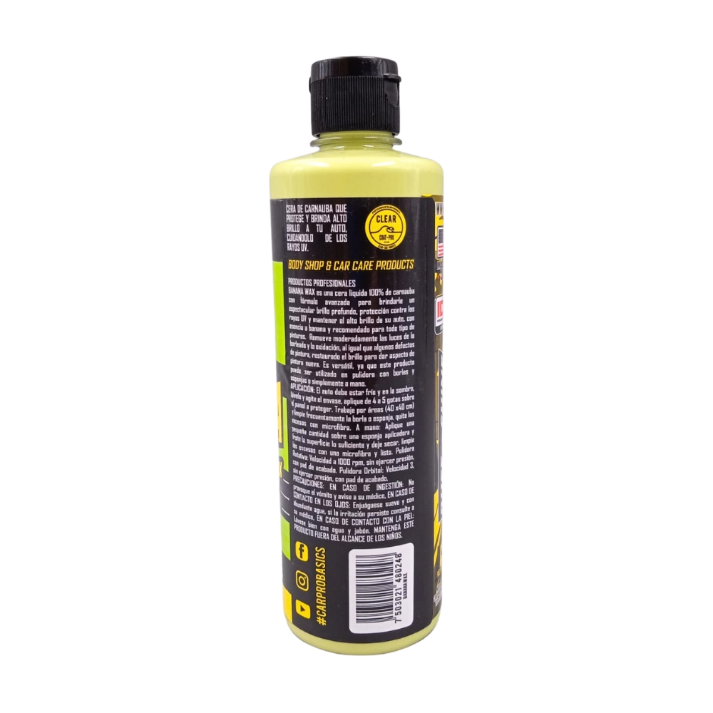 CERA DE CARNAUBA CON PROTECCIÓN UVA Y UVB, BANANA WAX PRO BASICS