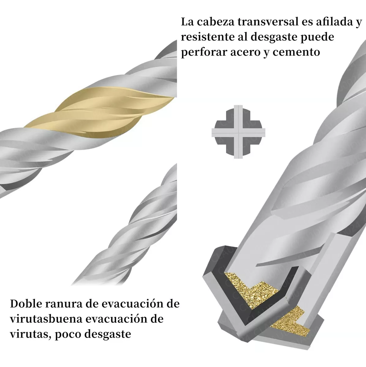 Juego Brocas Para Concreto Con 17 Pzas Caja Azul