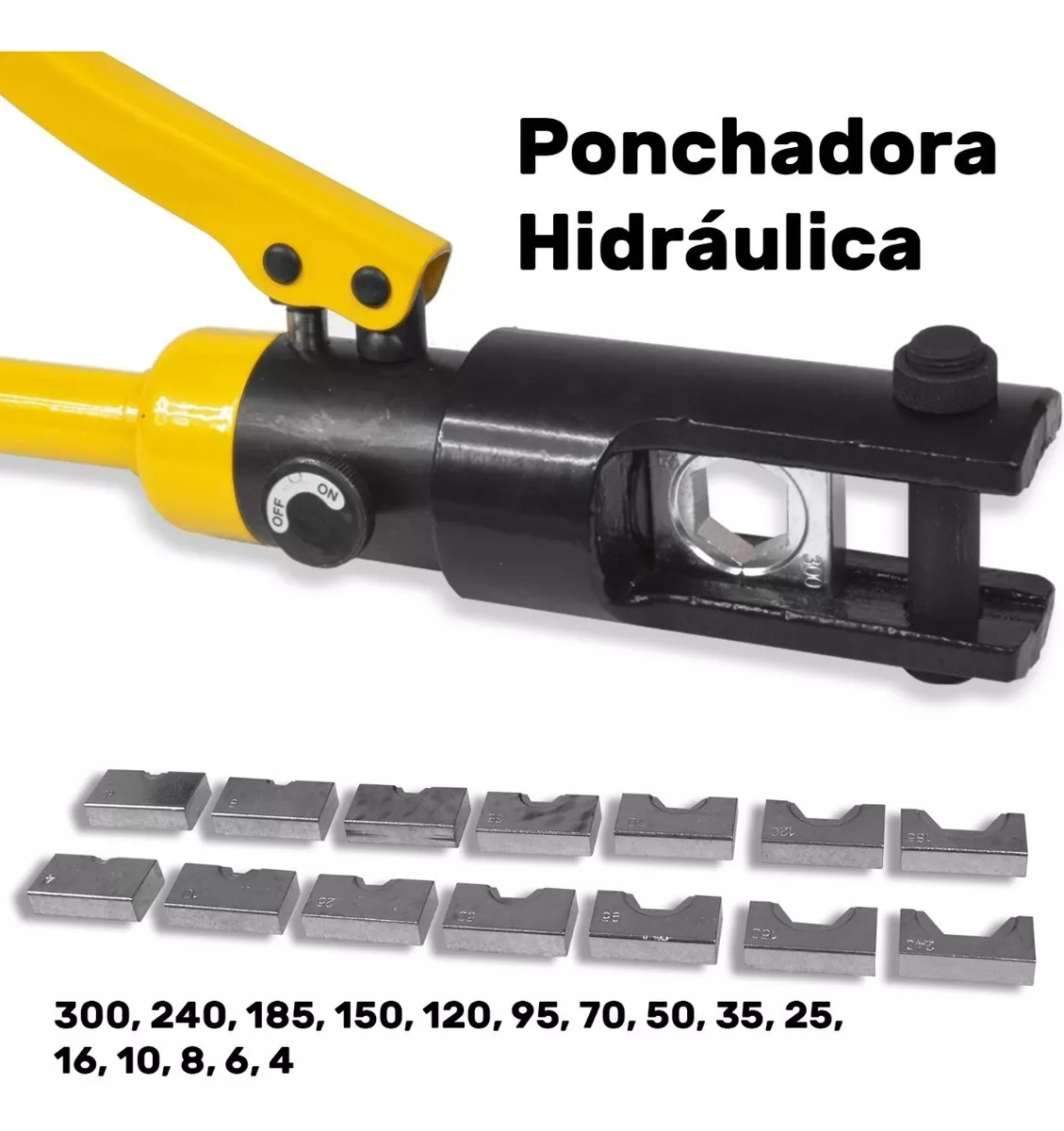 Pinza Ponchadora Hidraulica 16 Ton 30 Pzs Para Terminales Amarillo/negro