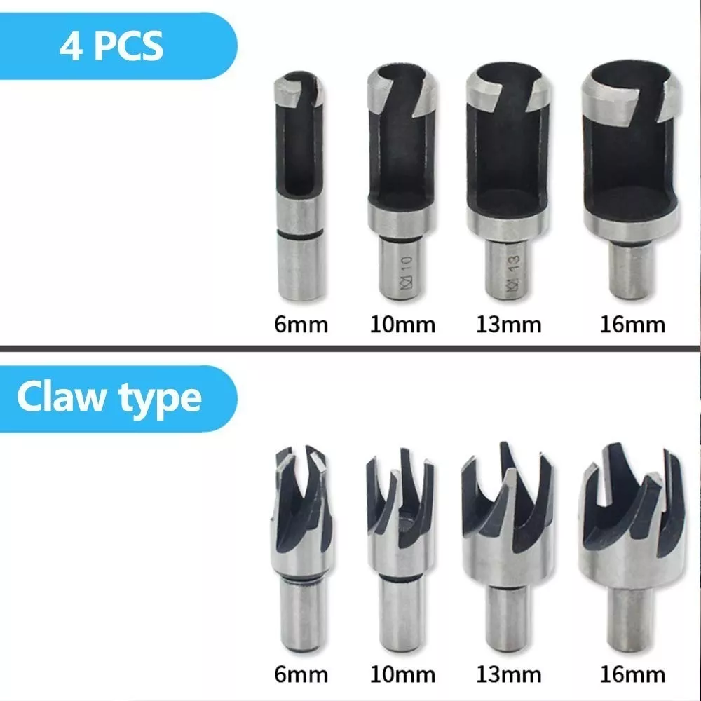 Juego de Brocas Avellanadora Escalonada Circular Sacabocado Madera Dorado/Plata 26 pzs