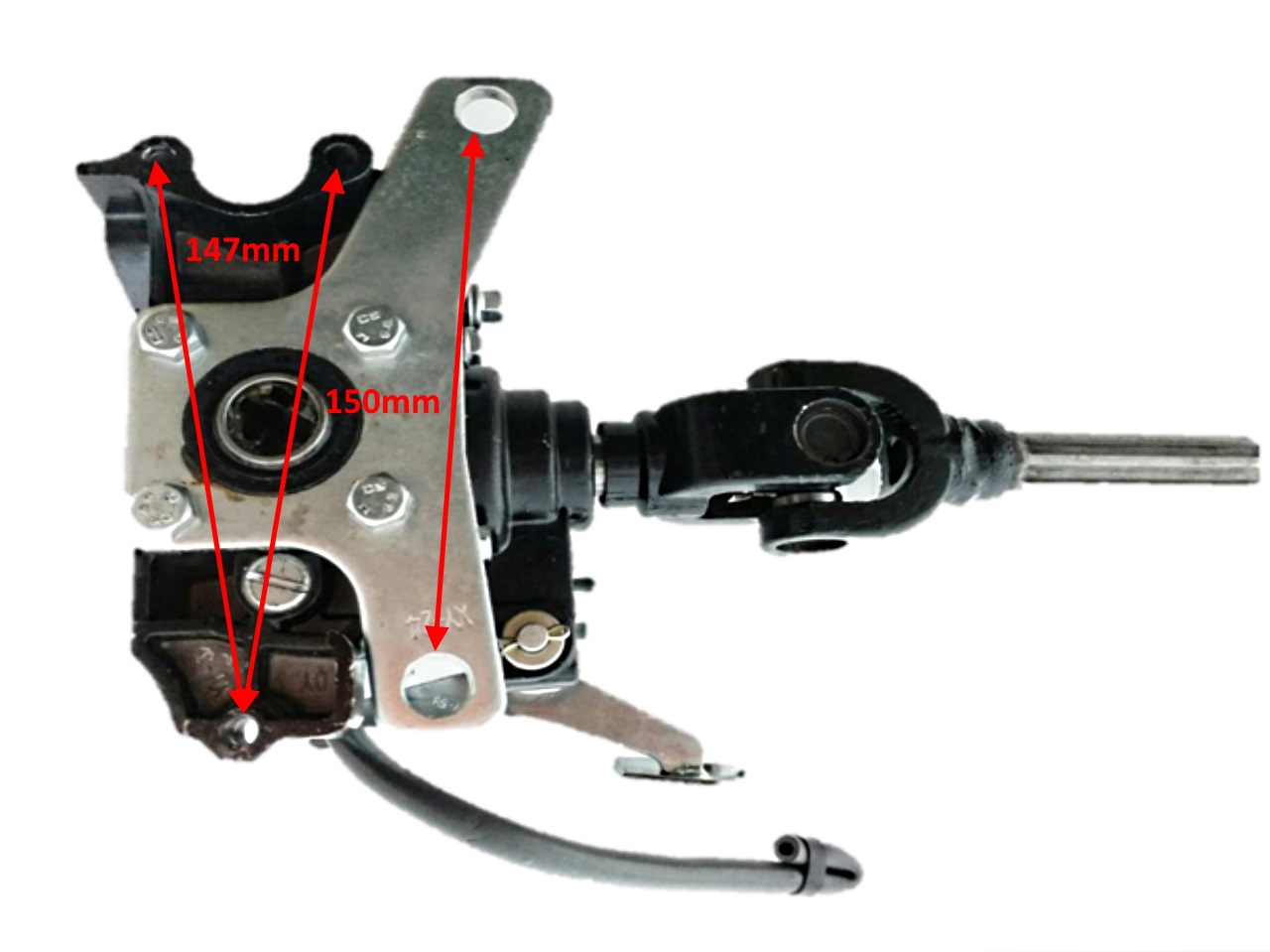 Caja de Reversa Transmisión Motocarro, Trimoto, Mototaxi flecha Salida a Cardan 20mm,  Entrada a flecha de motor 20mm
