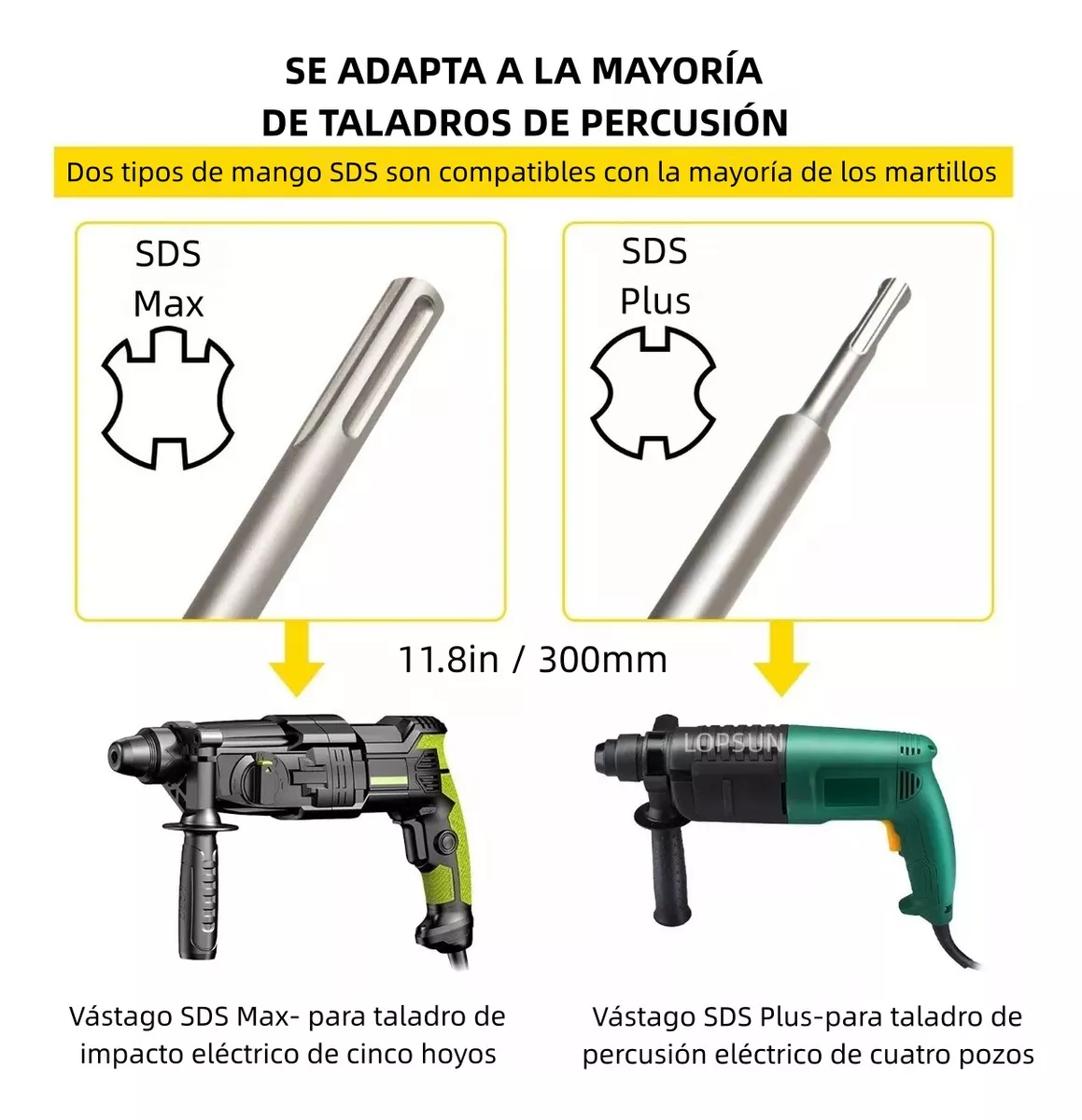 10 Brocas Pasamuros Sacabocas Plus/max 35-110mm Concreto Plata