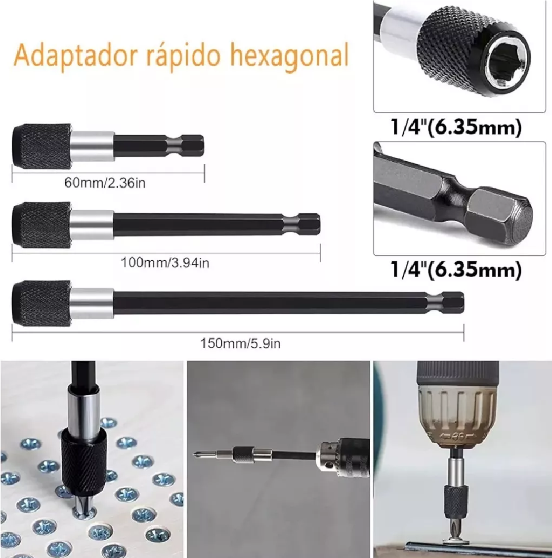Kit De Adaptador De Taladro Eléctrico Con Angular 105° Negro 24pcs