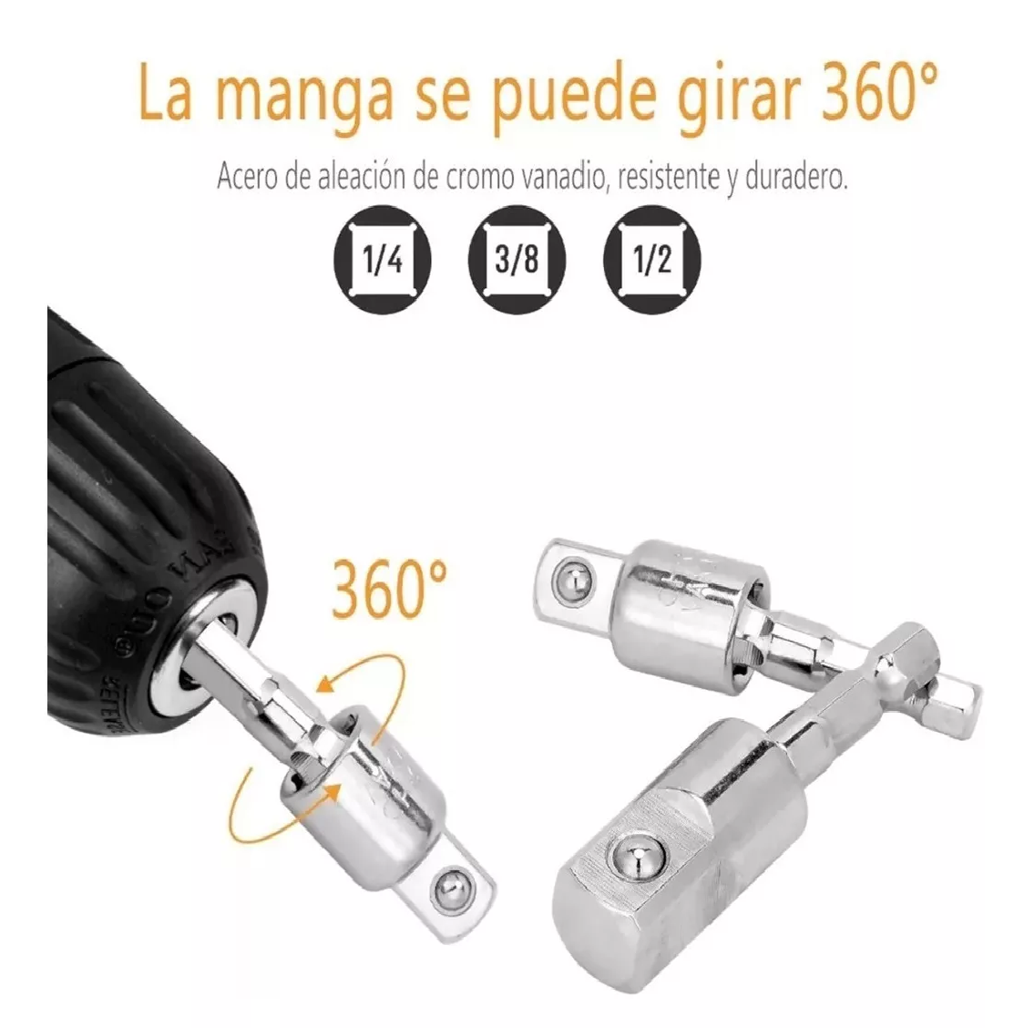 Kit De Adaptador De Taladro Eléctrico Con Angular 105° Negro 24pcs