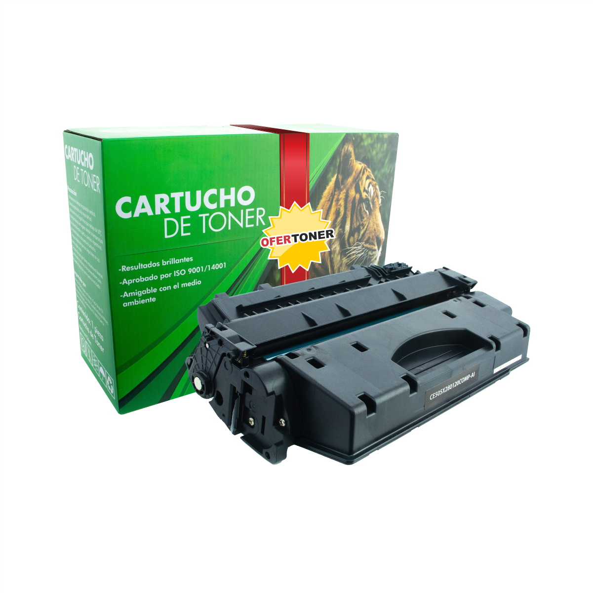 Toner CE505X/05X/CF280X/80X compatible con HP Laserjet pro, 2053, 2054, 2055 Negro