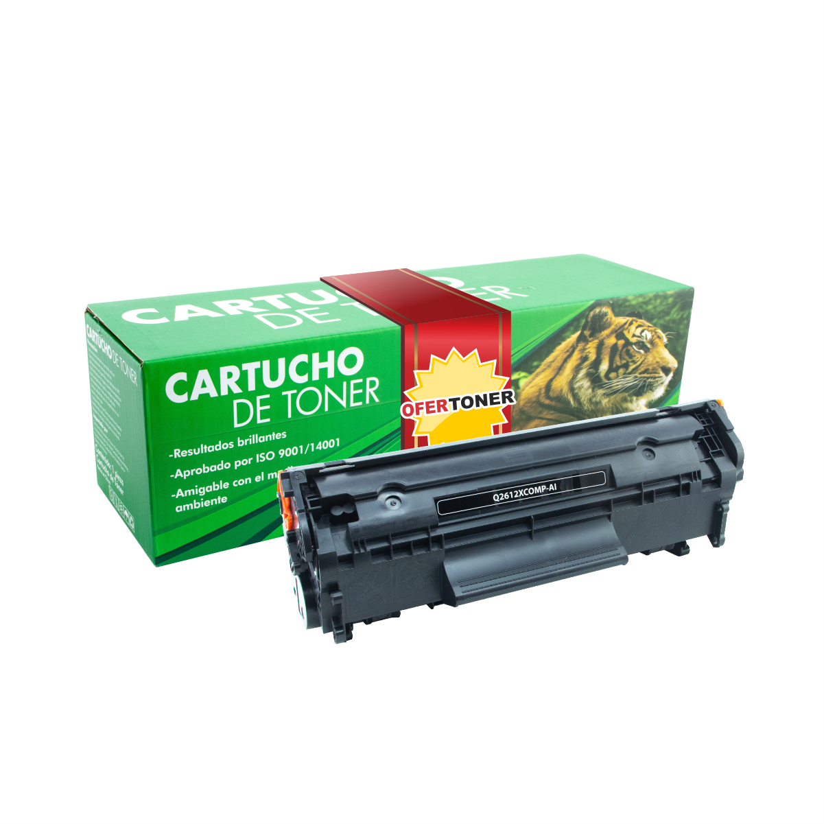 2 Pza Toner Q2612X/12X compatible con HP laserjet, 1010, 1012, 1015, 1020 Negro
