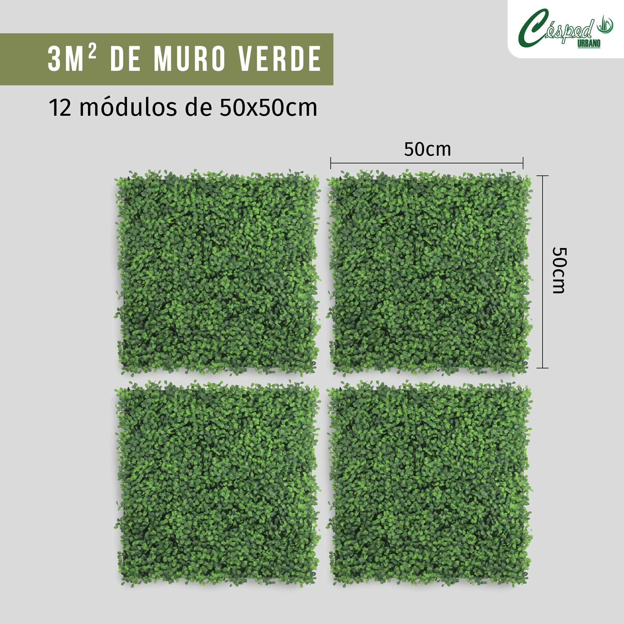 Muro verde Arrayan morado, Follaje artificial caja con 3 m², Decoración exterior e interior. Jardín vertical-Pared decorativa-Malla decorativa para pared-Decoración hogar.