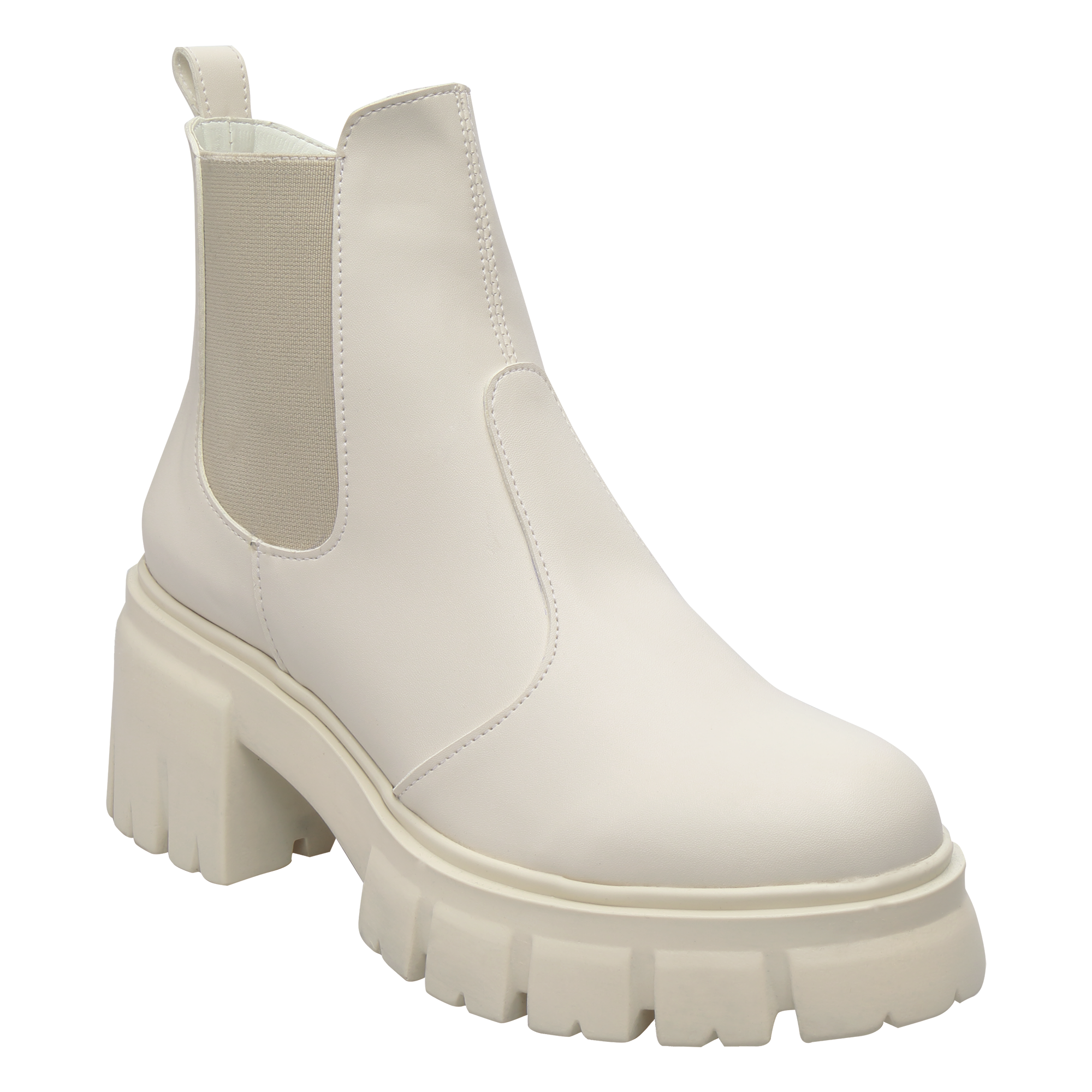 Botin Mujer Negro o Hueso con Plataforma Estilo Combat DLuca