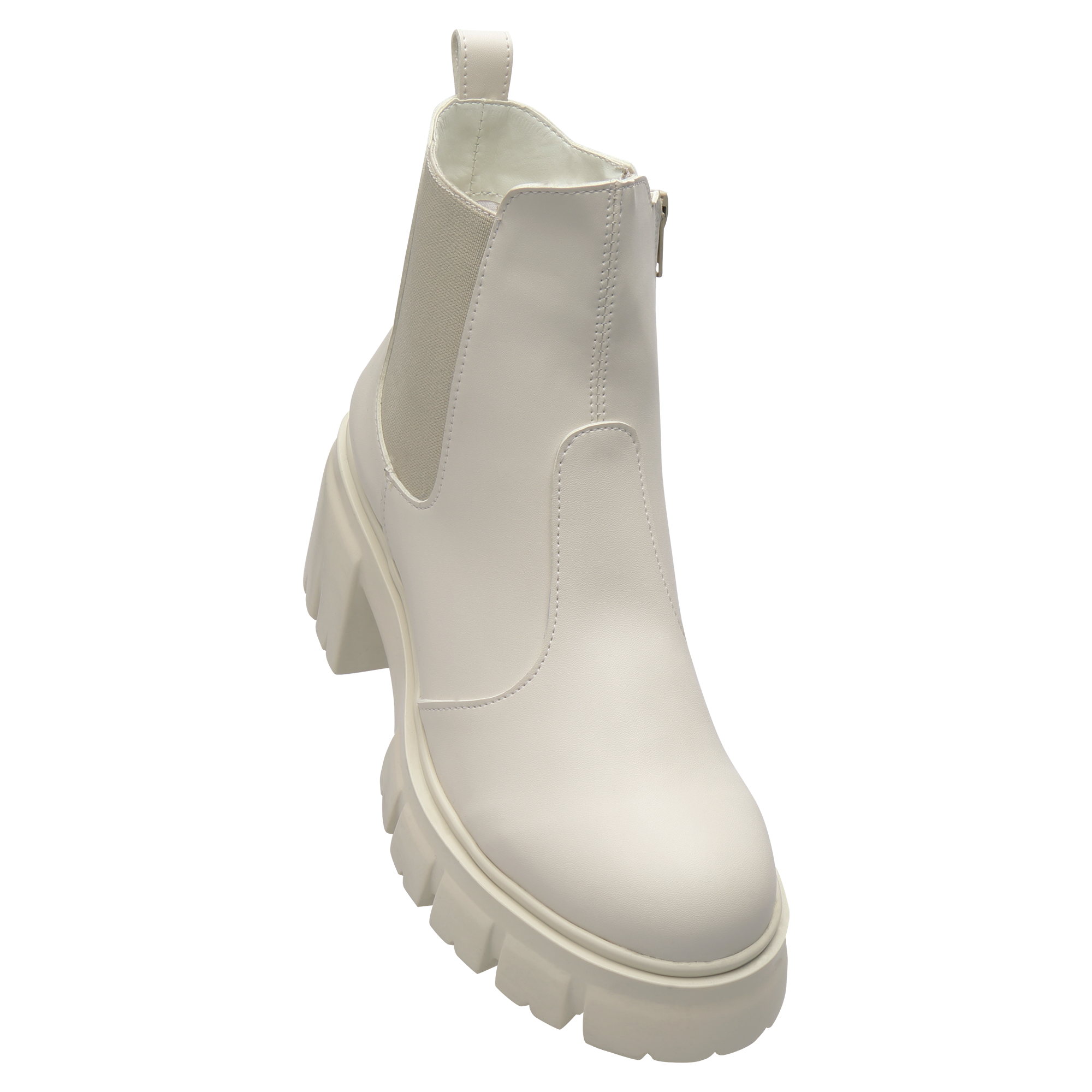 Botin Mujer Negro o Hueso con Plataforma Estilo Combat DLuca