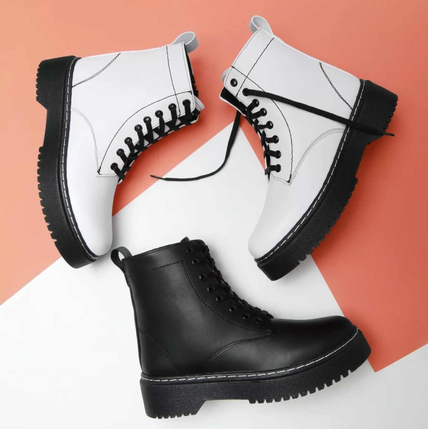 Botas Mujer Botines Martin Mujer Bota Negra Militar Combat Estilo