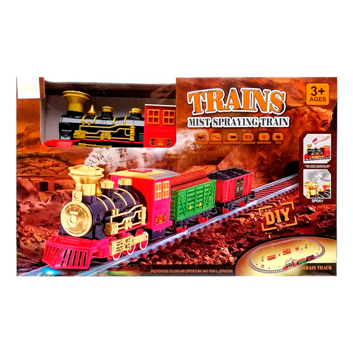 Tren Eléctrico Clásico Humo Sonido Juguete Navidad Luz 251p Regalo