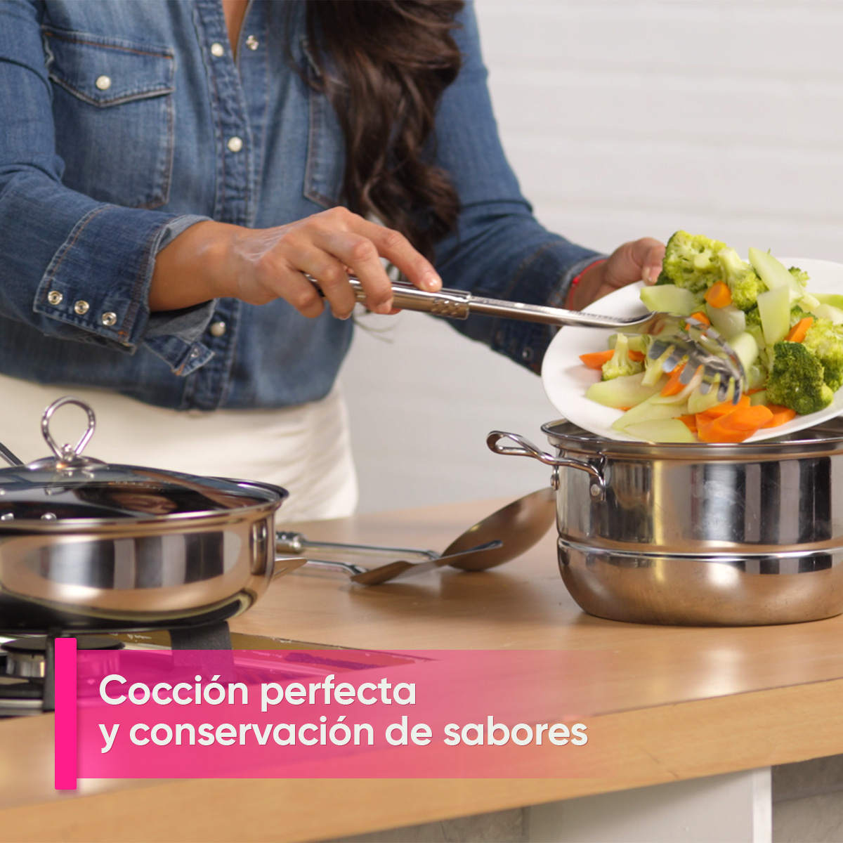 Bateria de Cocina Sofia Inox Acero Inoxidable 21 Piezas