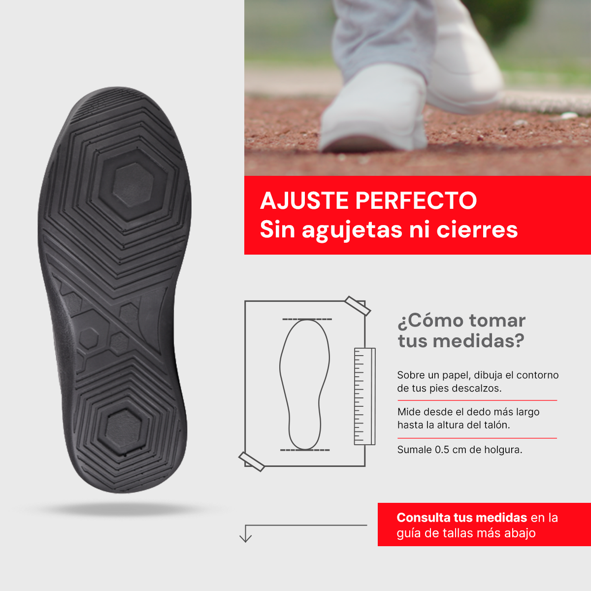 Tenis Inteligentes Confort Step con Tecnología Hexatec Unisex Blanco