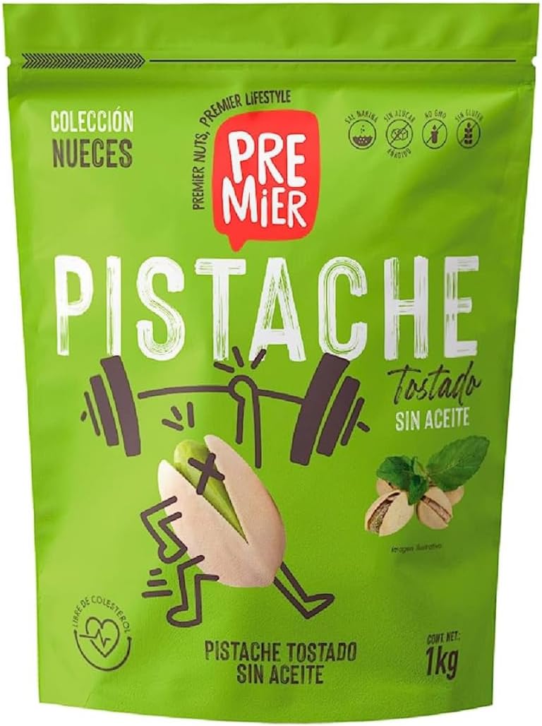 Pistache Tostado Premier En Bolsa Resellable De 1 Kg