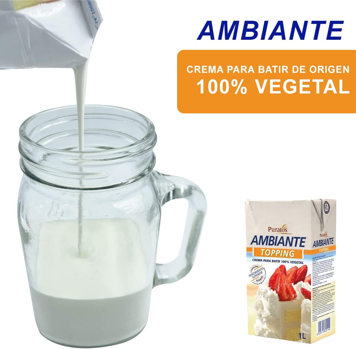 Crema Para Batir Ambiante Puratos De 1 Lt
