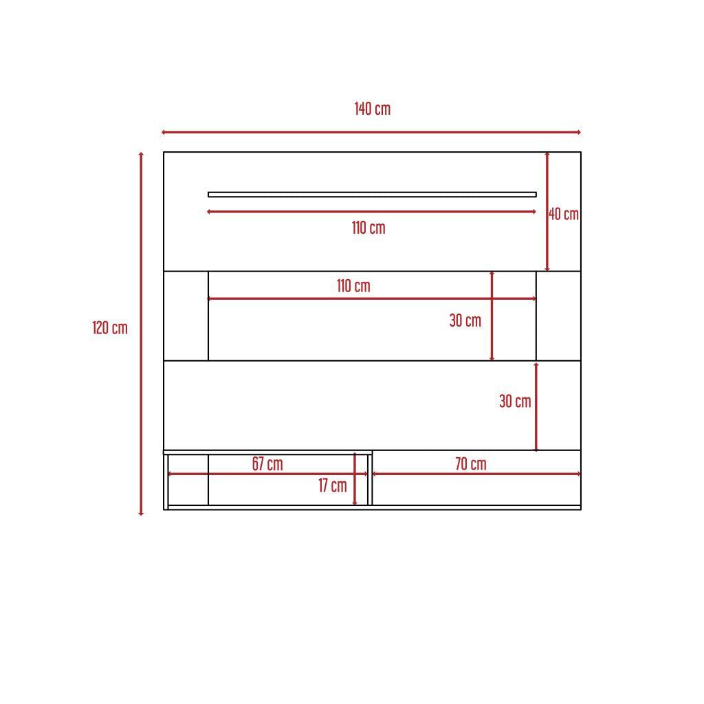 Panel Tv Beijing, Para TV de 55", Color Wengue