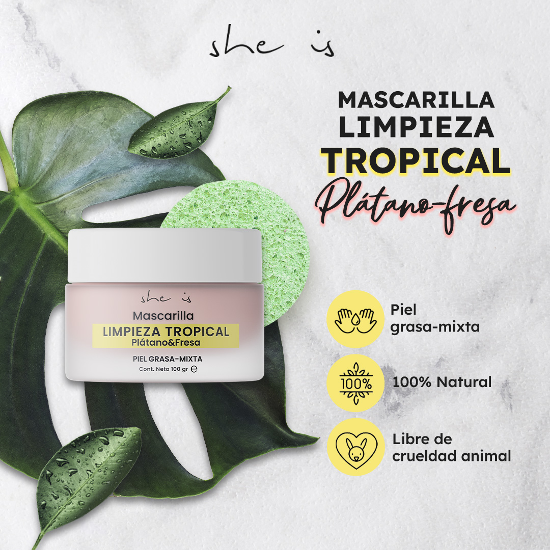 She is skincare Set Facial Limpieza Profunda (Mascarilla+ Limpiador facial)