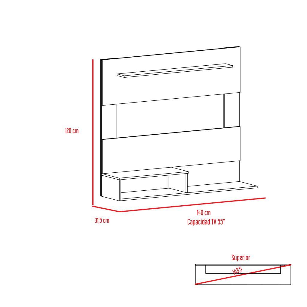 Panel Tv Beijing, Para TV de 55", Color Wengue