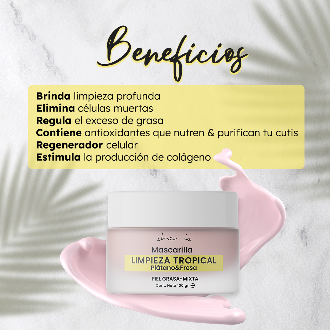 She is skincare Set Facial Limpieza Profunda (Mascarilla+ Limpiador facial)