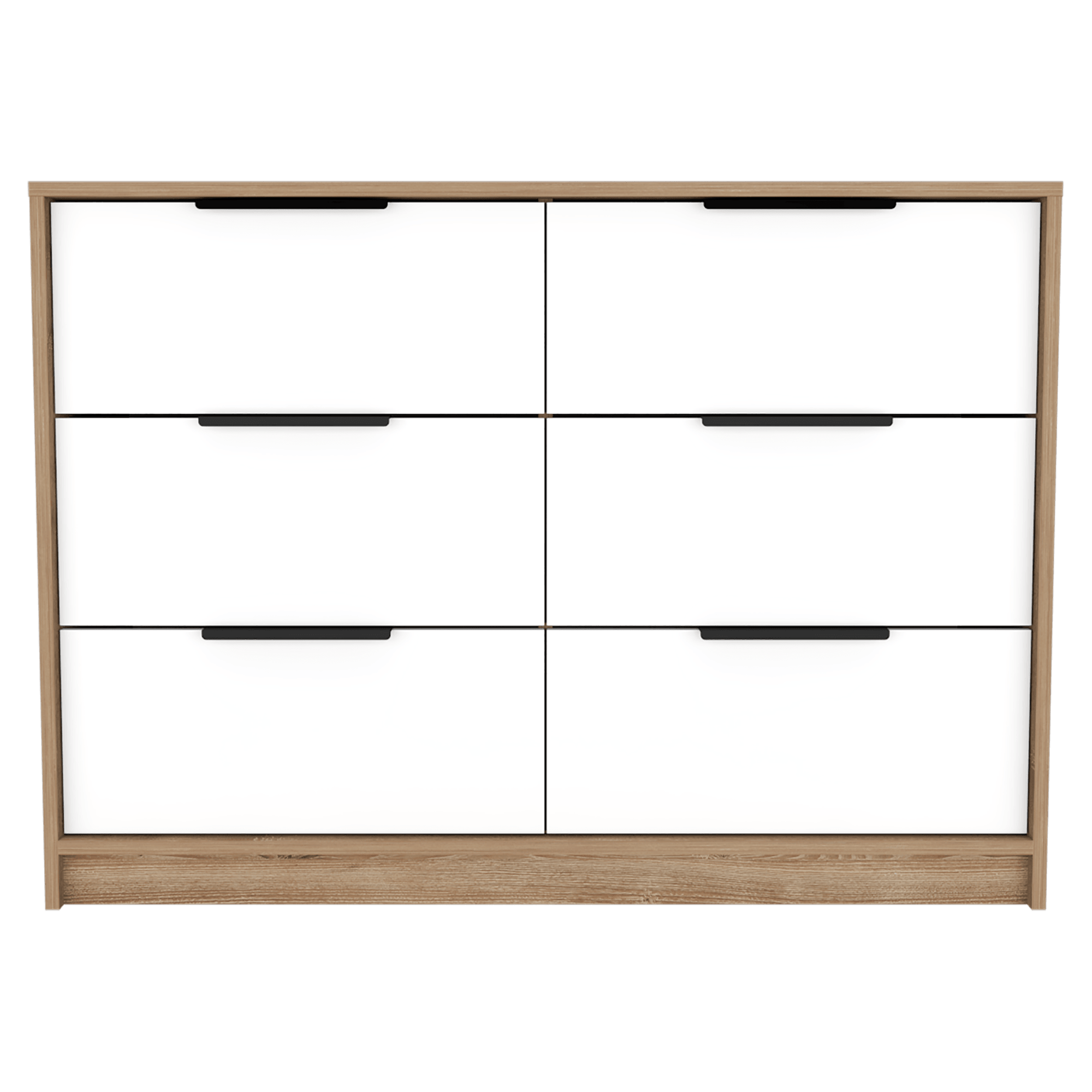 Cómoda Organizador Wesley, Miel y Blanco, con Cuatro Cajones Organizadores