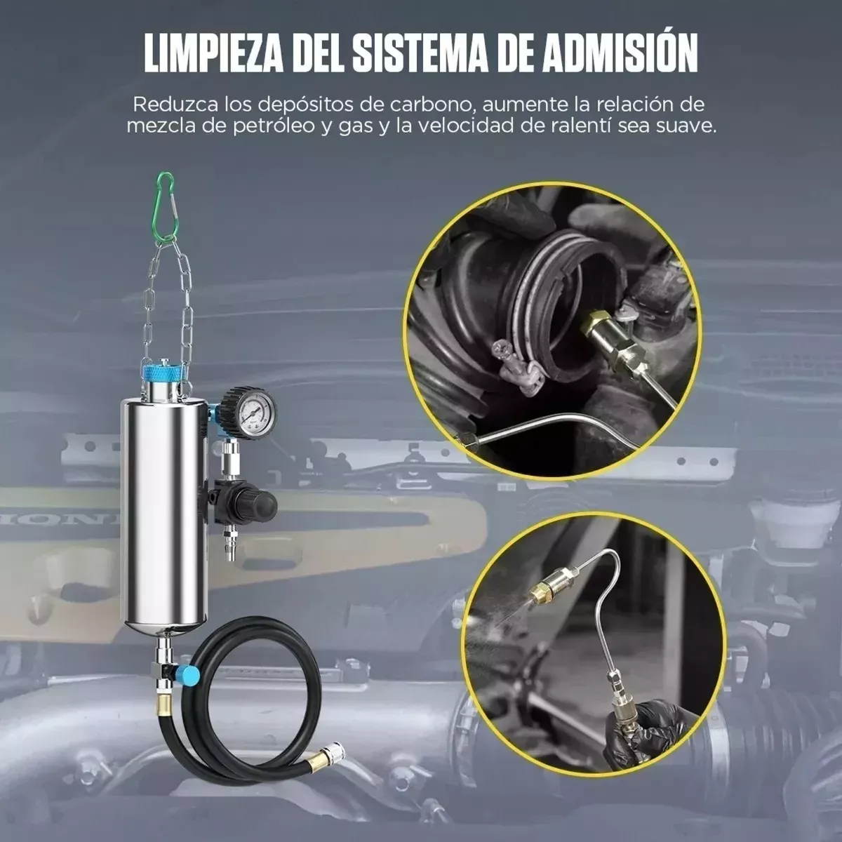 Limpiador De Inyectores De Boya Incluye Conector Kit 39 Pcs Negro/Gris