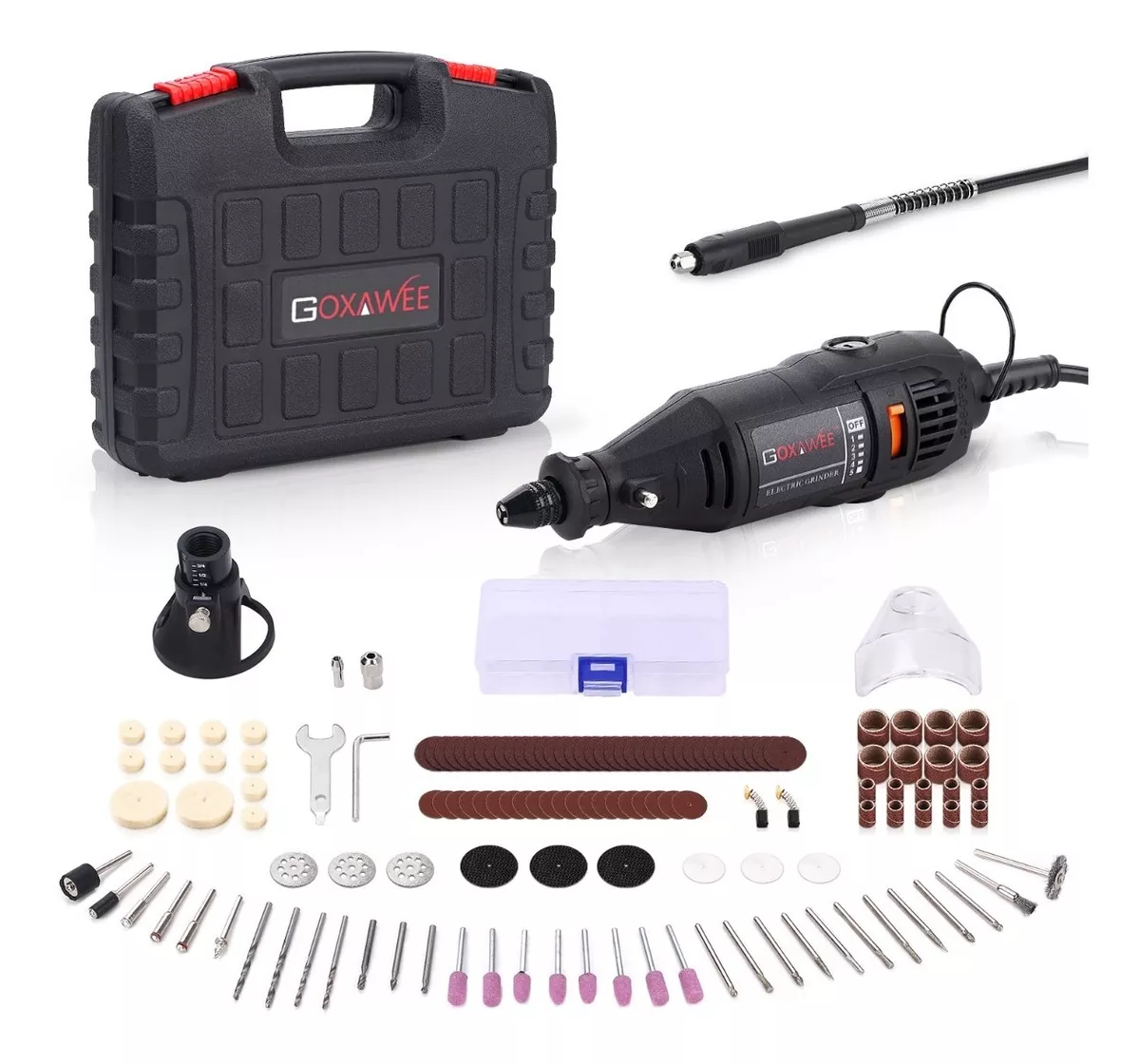 Mototool Electrico Herramientas Con 140 Accesorio Pro Negro