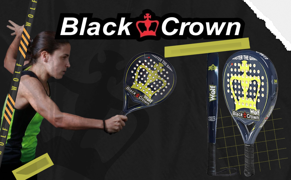 Pala de Padel Black Crown Wolf