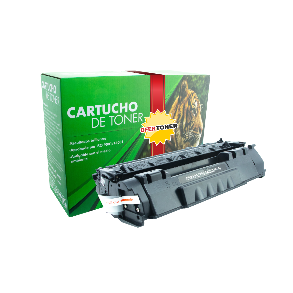 Toner Q5949A/49A/Q7553A/53A Compatible con HP 1160,1160LE,1320,1320N Negro